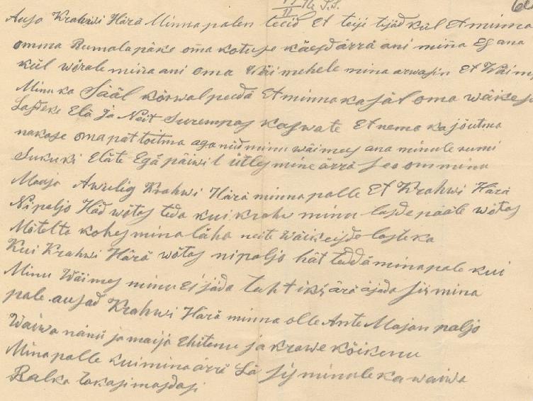 Sangaste talupoja kaebekiri mõisaomanik krahv Friedrich von Bergile 17.02.1876